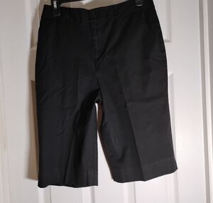 Stretch Cotton Black Bermuda Shorts LAUREN Ralph Lauren